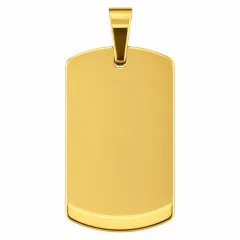 Anhänger Dog Tag Edelstahl Farbton Gold » Personalisierbar