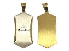 Anhänger Edelstahl Farbton Silber - Gold • Personalisierbar
