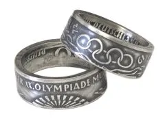 Handgefertigter Münzring Olympia München