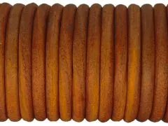 Lederschnur rund Ø 5,0 mm Vintage Burnt Orange 0,5 Meter