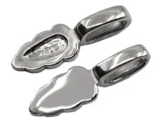 Anhängerschlaufe aus Edelstahl zum Ankleben • Silber glänzend