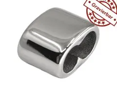 Spacer - Zwischenstück aus Edelstahl für Schnüre 2 x Ø 4,0 mm