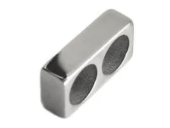 Spacer - Zwischenstück aus Edelstahl für Schnüre 2 x Ø 5,0 mm