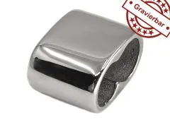 Spacer - Zwischenstück aus Edelstahl für Schnüre 2 x Ø 5,0 mm