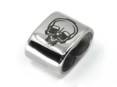 Spacer - Zwischenstück aus Edelstahl für Schnüre 2 x Ø 5,0 mm