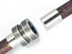 Magnetverschluss Edelstahl für Schnüre Ø 6,0 mm • Vintage