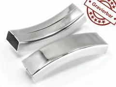 Zwischenteil aus Edelstahl für Schnüre Ø 2 x 5 mm