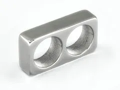 Spacer - Zwischenstück aus Edelstahl für Schnüre Ø 2 x 6,0 mm