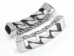 Zwischenteil aus Edelstahl für Schnüre Ø 2 x 6 mm • Vintage