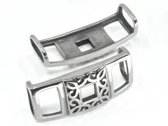 Zwischenteil aus Edelstahl für Schnüre Ø 2 x 6 mm • Vintage