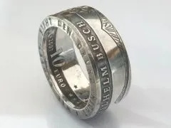 Münzring BRD 10 Euro 2007 Wilhelm Busch Silber 925er Größe 56 bis 74