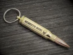 Schlüsselanhänger original Patrone .308 Win Messing Memento Mori