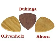 Holzplektren mit Griffmulde, Olivenholz, Bubinga oder Ahorn