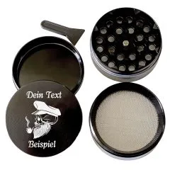 Metall Grinder - Kräutermühle - 4 Teile Ø 50 mm Schwarz