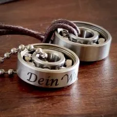 Anhänger Skateboard Kugellager aus Edelstahl • Personalisierbar