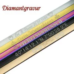 Edelstahl Armspangen 5 Farben, 6 + 9 mm • Personalisierbar