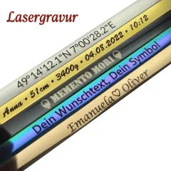 Edelstahl Armspangen 5 Farben, 6 + 9 mm • Personalisierbar