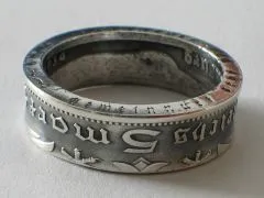 Münzring Deutsches Reich 5 Reichsmark Hindenburg 1935-36 Silber 900er Größe 52 bis 72 • Finish Vintage