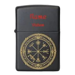 Individuelles Zippo Feuerzeug mit Nordischer Kompass Motiv – perfekt für Outdoor-Fans und Individualisten.