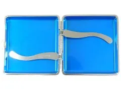 Zigarettenetui mit Gravur für 20 Zigaretten MONOGRAMM 01 • Farbe Blau • Lasergravur