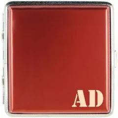 Zigarettenetui mit Gravur für 20 Zigaretten MONOGRAMM 01 • Farbe Rot • Lasergravur