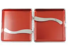 Zigarettenetui mit Gravur für 20 Zigaretten MONOGRAMM 02 • Farbe Rot • Lasergravur