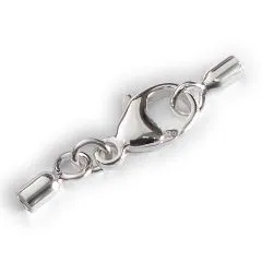 Karabiner Silber 925 Verschluss Set für Schnüre Ø 2,0 mm