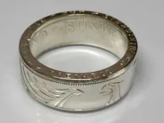 Münzring BRD 5 Mark Silberadler Silber 625er Größe 52 bis 72 • Finish Silber