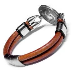 Münzarmband aus Leder Deutschland 5 DM Silberadler 1951 - 1974