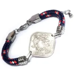 Münzarmband Bahama Islands HIBISKUS & ELIZABETH II - 15 Cents 1966 bis 1970 • Farbauswahl