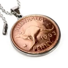Münzanhänger Australien KÄNGURU • 1 Penny 1938 - 1964 personalisierbar