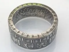 Münzring Österreich 25 Schilling Länderwappen Silber 800er Größe 54 - 70