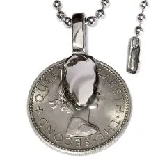 Münzanhänger Neuseeland MAORI WARRIOR • 1 Schilling 1953 - 1965 personalisierbar