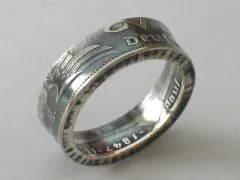 Münzring Deutsches Reich 2 Reichsmark Adler 1936-39 Silber 625er Größe 52 bis 60 • Finish Vintage