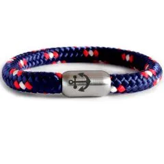 Segeltau Armband Ø 8 mm mit Edelstahl Magnetverschluss • Farbauswahl - optional mit Anker Gravur