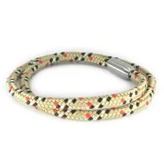 Segeltau Armband Ø 2 x 4 mm mit Edelstahl Magnetverschluss • Farbauswahl - optional mit Anker Gravur