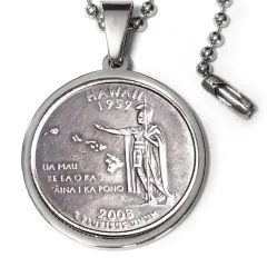 Münzanhänger USA STATE QUARTERS • 25 Cents Finish Vintage personalisierbar