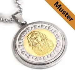 Anhänger Rohling Edelstahl Ø 25,05 mm - Ägypten 1 Pfund Tutanchamun 2005 - 2024 • Personalisierbar