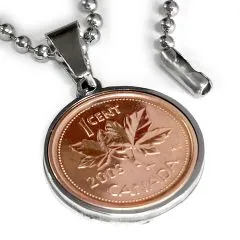 Münzanhänger Kanada AHORNBLATT • 1 Cent 1953 - 2012 personalisierbar