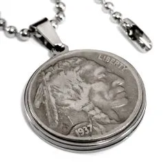 Münzanhänger USA INDIANER • 5 Cent Buffalo Nickel 1913-1938 personalisierbar