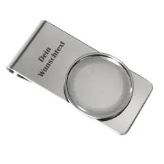 Geldclip Rohling Edelstahl 1-fach Ø 25,75 mm - EU 2 Euro 2001 - xxxx • Personalisierbar