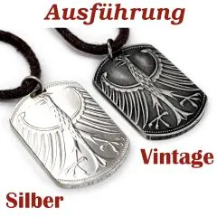 Münzanhänger DOG TAG aus Silber 625er 5 DM Deutschland 1951 - 1974