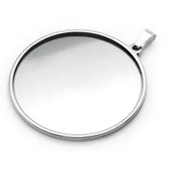 Anhänger Rohling Edelstahl Ø 40,1 mm - Medaillen Ø 40 mm • Personalisierbar