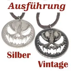 Münzanhänger aus Silber 625er 5 DM Deutschland 1951 - 1974 • HALLOWEEN
