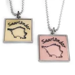 Anhänger SAARLAND Edelstahl - Messing / Kupfer • Vintage