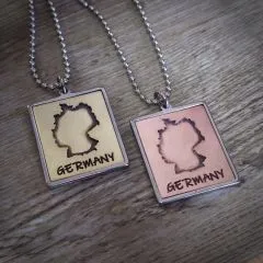 Anhänger GERMANY Edelstahl - Messing / Kupfer • Vintage