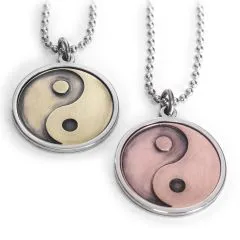 Anhänger YIN YANG Edelstahl - Messing / Kupfer • Vintage