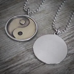 Anhänger YIN YANG Edelstahl - Messing / Kupfer • Vintage