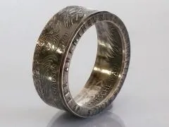 Münzring BRD 5 Mark 1976 Grimmelshausen Silber 625er Größe 54 bis 72