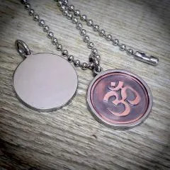 Anhänger OM Edelstahl - Kupfer • Vintage